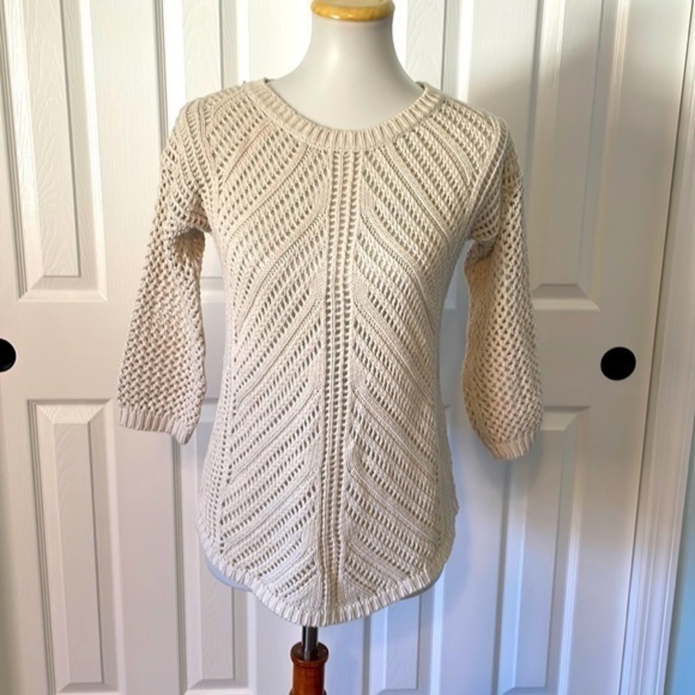 Andrea Jovine asymmetrical three quarter sleeve knit sweater, GREAT CONDITION.